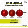 thumbnail image 2 of Esferas Navideñas Grandes Gigantes 15cm Set Paquete 6 piezas decoración navidad acabados mate, brillante y cromada Inastillables Christmas balls ornaments, 2 of 6