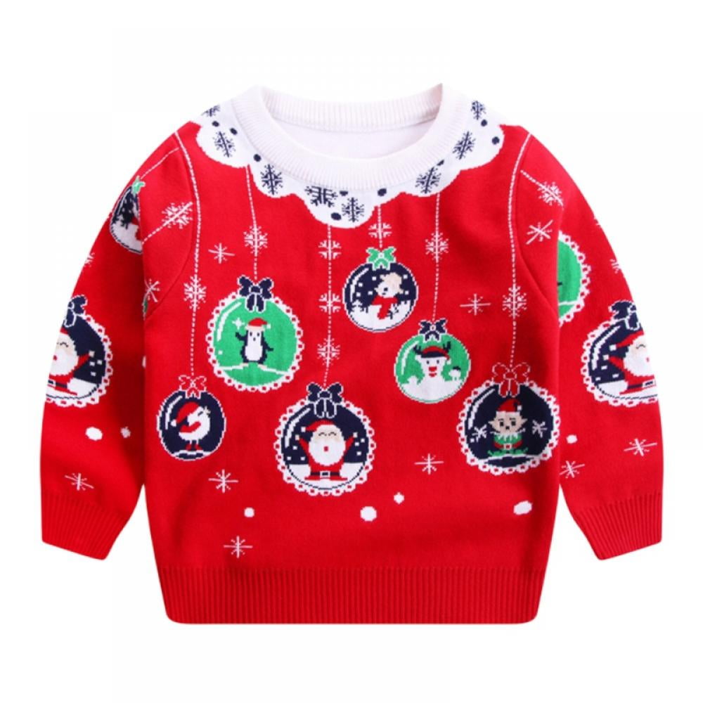 Details about   Infant Kids Baby Girls Boys Christmas Santa Claus Knit Pullover Sweater Tops 
