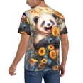 thumbnail image 2 of Uemuo Elegant Cute Panda Sunflower Print Mens Polo Shirts Baseball T-shirt Performance Short Sleeve Golf Shirt Moisture Wicking Athletic Casual Collared T-Shirt-XX-Large, 2 of 7