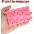 thumbnail image 2 of 5 Pack Fondant Silicone Molds Set, Mini Butterfly/Flower/Leaves/Rose Silicone Mold for Cake Decorating, Making Chocolate, Polymer Clay, Epoxy Casting, 2 of 8