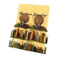 thumbnail image 1 of Fiudx Pendientes Literarios, Elegante Diseño de Gota de Agua, Par de Lágrima de Colores, Accesorio Ligero y Cómodo, Regalo para Profesores o Escritores, Joyería Única., 1 of 6