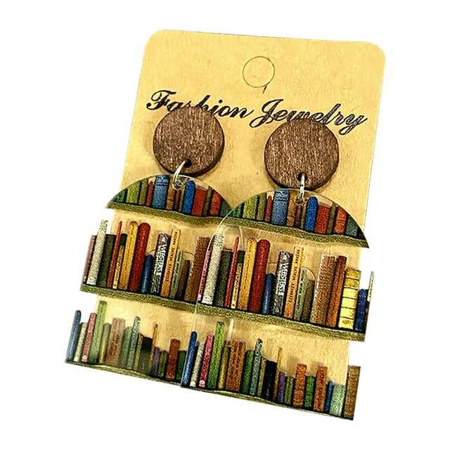 Fiudx Pendientes Literarios, Elegante Diseño de Gota de Agua, Par de Lágrima de Colores, Accesorio Ligero y Cómodo, Regalo para Profesores o Escritores, Joyería Única.