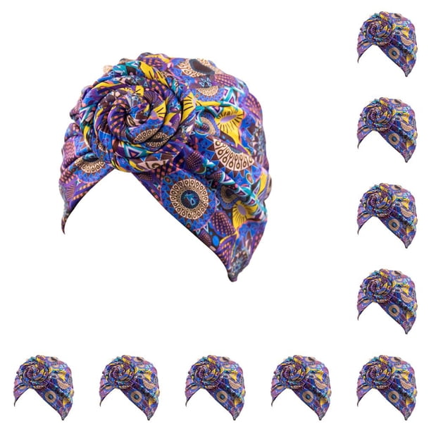 Nudo turbante hijab Sonducket gorro Bohemio Estiramiento Plisado para Mujer Tipo 10 10Conjunto
