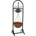 thumbnail image 5 of Sunnydaze 16" x 14" x 48" Metal Hanging Basket Planter with Welcome Sign, 5 of 8