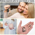 thumbnail image 3 of 50pcs Beadable Keychain Bars, Bead Key Chain Making Kit Keychain Accessories Charms Beads DIY Blank Metal Keychain, 3 of 5