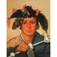 thumbnail image 2 of George Catlin 19x24 Black Ornate Framed Double Matted Museum Art Print Titled: Ko-Man-I-Kin-O-Haw, Little Whale, a Brave (1831), 2 of 5