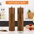 thumbnail image 2 of Yvake Wooden Salt and Pepper Grinder Set 8 Inch Manual Salt and Pepper Mill Adjustable Coarseness and Refillable Acacia Wood Pepper Grinder for your kitchen[Set of 2], 2 of 5