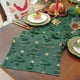 thumbnail image 1 of Xiao Hua Camino de mesa navideño, 35 x 200 cm, verde, para mesa de comedor, ideal para fiestas, bordado, 1 pieza, decorativo, para comedor navideño, duradero, estilo B., 1 of 5