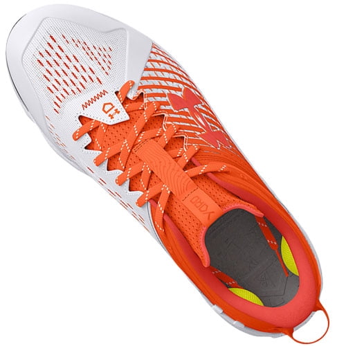 Under Armour Shoes Men\'s Orange Athletic Trainers with Cushioned White Sole NBoX UA Magnetico Select 5 Indoor Unisex Football Boots | Under  main image 4
