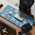 thumbnail image 2 of Long Mouse Pads for Desk,Cartoon Corgi Desk Mats on Top Of Desks, Desk Mouse Pad Extra Large with 3mm Non-Slip Base and Stitched Edge for Gaming,Office,Work,Home 35.4"x15.7", 2 of 6