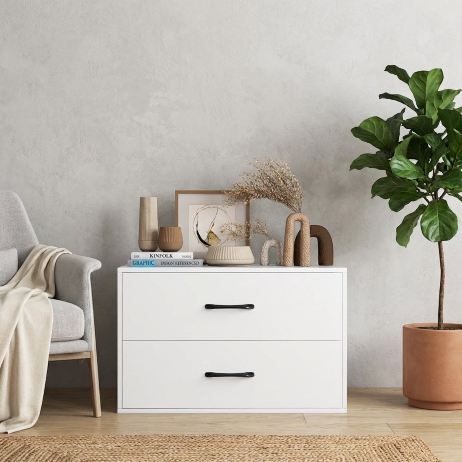 Furnibear 2, White - Bedroom Closet Office Dresser Organizer Home Furniture Home Furniture Home Furniture