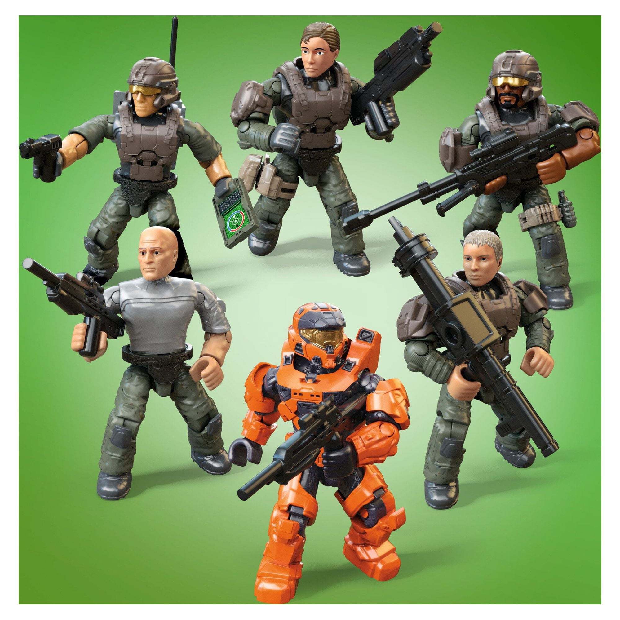 MEGA Halo UNSC Marine Platoon Pack Construction Set, Building Toys for Kids