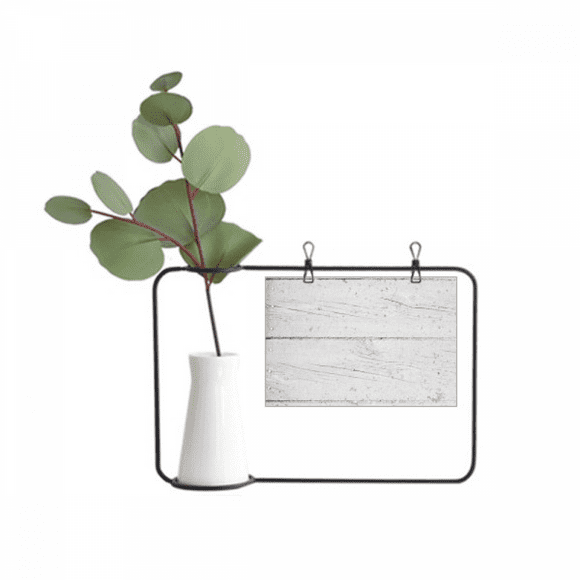 White Wood Floor Rough Wallpaper Texture Metal Picture Frame Cerac Vase Decor
