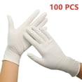 thumbnail image 3 of 100 guantes desechables de nitrilo rosa, guantes de látex sin polvo para limpieza del hogar, cocina, lavavajillas, jardinería, trabajo, tatuaje, 3 of 5