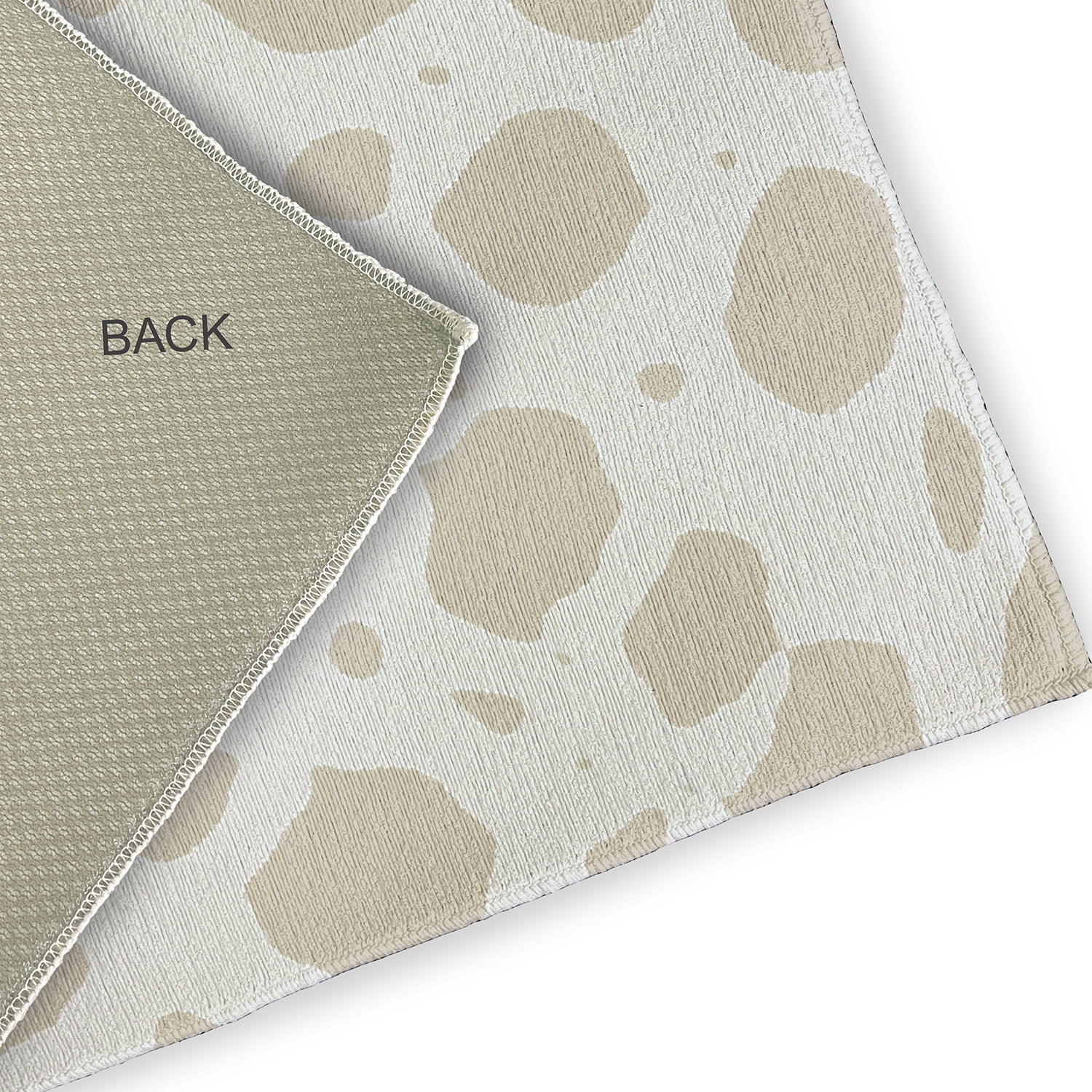 3' x 5' Simply Daisy Leopard Pattern Modern & Contemporary Chenille Area Rug, Tan