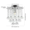 thumbnail image 2 of JONATHAN Y Lillibet 9.88" 1-Light Traditional Transitional Iron LED Semi Flush Mount, Chrome/Clear, JYL9900A, 2 of 7