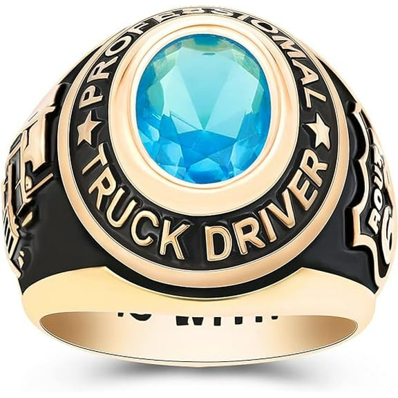 Customizable Class Rings Fully Personalized Class Rings for Men Gold Plated Class Rings 925 Sterling Silver Rings Men's Class Rings Class Rings for Men High School Size 5-15 Men's School Ring