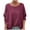 Wine, variant on Shirts for Women under $5 Long Sleeved Round Neck Solid Color T-shirt Purple