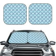 thumbnail image 2 of Sikiie Blue Fish Scale Texture Print Foldable Car Windshield Sun Visor, Car Window Sunshade Suitable for Sedan, SUV and Truck Car Accessories-Small, 2 of 6