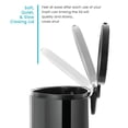 thumbnail image 5 of Home Zone Living 12 Gallon Semi-Round Stainless Steel Kitchen Trash Can with Step Pedal and Soft Close Lid, Black, 5 of 9