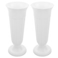thumbnail image 1 of SHISUYAN 2Pcs Memorial Cemetery Vase Plastic Flower Pot Cemetery Vase Flower Container Holder, 1 of 8