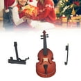 thumbnail image 4 of Miniature Violin, Exquisite Appearance Basswood Material Tiny Violin Small Portable With Bracket For Graduation Present, 4 of 8