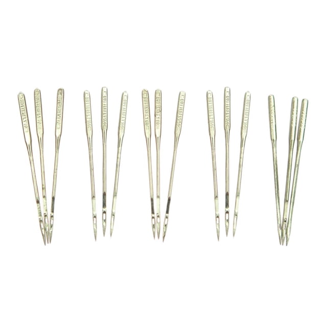 Wosthever 50 piezas, tamaño 9-18, 5 tipos de agujas para máquina de coser doméstica, juego surtido de agujas, piezas de repuesto para retales Tela de costura y artesanía
