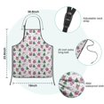 thumbnail image 7 of Pink Christmas Santa and Tree Pattern Kids Aprons for Girls and Boys,Adjustable Neck Strap Toddler Aprons for Kids Cooking Baking, 7 of 7