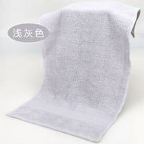 Zhuge 2Pcs Cotton Hand Towels Solid Super Soft Highly Absorbent Towel for Bathroom, 13" x 29" Bath Towels Soft and Absorbent Hotel Towels,Light Gray