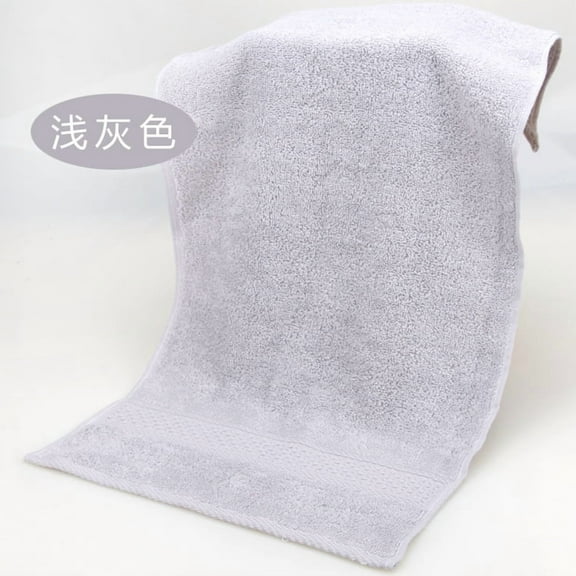 Zhuge 2Pcs Cotton Hand Towels Solid Super Soft Highly Absorbent Towel for Bathroom, 13" x 29" Bath Towels Soft and Absorbent Hotel Towels,Light Gray