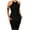 Black, variant on IROINNID Bodycon Dress For Women Sleeveless Round Neckline Summer Halter Neck Smocked Slit Dress Strapless Dress