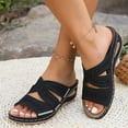 thumbnail image 2 of Arch Support Wide Toe Box Open Toe Sandals, Sandals Women, Wedge Sandals with Arch Support for Woman, 2 of 5