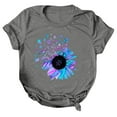 thumbnail image 3 of CHOK T-Shirt à Manches Courtes pour Femmes Blouse pour Femmes T-Shirt à Manches Courtes Hauts Imprimés Plage Décontracté Haut Ample, 3 of 6