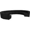 thumbnail image 3 of Meridian Furniture Sectionnel Modulaire 12 Pcs en Velours Noir Limitless, 3 of 7