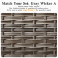 thumbnail image 6 of Ovios Outdoor Patio Ottoman with Cushion Wicker Coffee Table Extra Seat for Garden, Backyard, Porch, or Balcony, 6 of 6