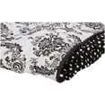thumbnail image 3 of Bacati - Classic Damask White/Black Quilted Top 100% Cotton Percale with Polyester Batting With Pin Dots Gusset Diaper Changing Pad Cover, Pin Dots, 3 of 6