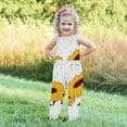 thumbnail image 3 of Odeerbi 1-6 Years Kids Girls Summer Jumpsuit Sunflower Camisole Romper Casual Breathable Comfortable Overalls Strap Bib Overall Pants Playsuit, 3 of 5