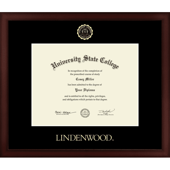 Lindenwood University Diploma Frame, Document Size 11" x 8.5"