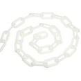 thumbnail image 1 of Unique Bargains 0.3' Diameter 5Ft Length Plastic Chain Barrier Safety Link Chain Stanchion for Crowd Control, White, 1 of 5