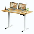 thumbnail image 5 of FlexiSpot  100% Bamboo Whole-Piece Desktop Ergonomic Electric Home Office Standing Desk Memory Controller 60''X30'' - White, 5 of 5