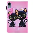 thumbnail image 3 of Allytech for Apple iPad 10th Generation 10.9 inch Case 2022 with Stand Pencil Holder Card Pockets [Auto Wake/Sleep] Slim PU Leather Magnetic Smart Folio Wallet TPU Shockproof Cover, Pink Black Cats, 3 of 7