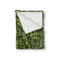 thumbnail image 2 of Sage Soft Flannel Fleece Throw Blanket, Patterned Green Leaves Nature Inspired Composition Fresh Trees Woodland, Cozy Plush for Indoor and Outdoor Use, 60" x 80", Apple Green Dark Green, by Ambesonne, 2 of 5