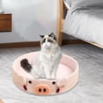 thumbnail image 1 of Cama para gatos, casa para gatos, rascador para gatos, choza de verano, cama de salón redonda duradera de 38cm de diámetro, cama pequeña para perros, Rosa Salvador Dali Cama para gatos, 1 of 10