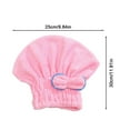thumbnail image 3 of Butterfly Bow Microfiber Hair Drying Cap Adjustable Quick Dry Towel For Home And Travel, 3 of 7