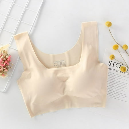 

Seamless Underwear Women s Vest Small Chest Gathered Sports Thin Bra Back Close Sports Bra