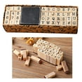 thumbnail image 4 of Juego de 40 sellos de madera con números y letras del alfabeto, de la A a la Z, para manualidades máquina de escribir, 4 of 9