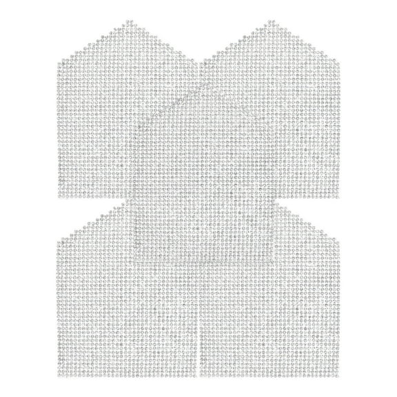 STRANDCHIC 5Pcs Rhinestone Patches White Iron On Embellishments For Women Jeans Jackets Dresses