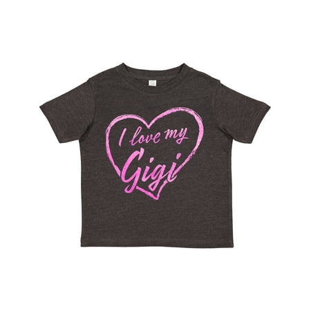 

Inktastic I Love My Gigi in Pink Chalk Heart Gift Toddler Boy or Toddler Girl T-Shirt