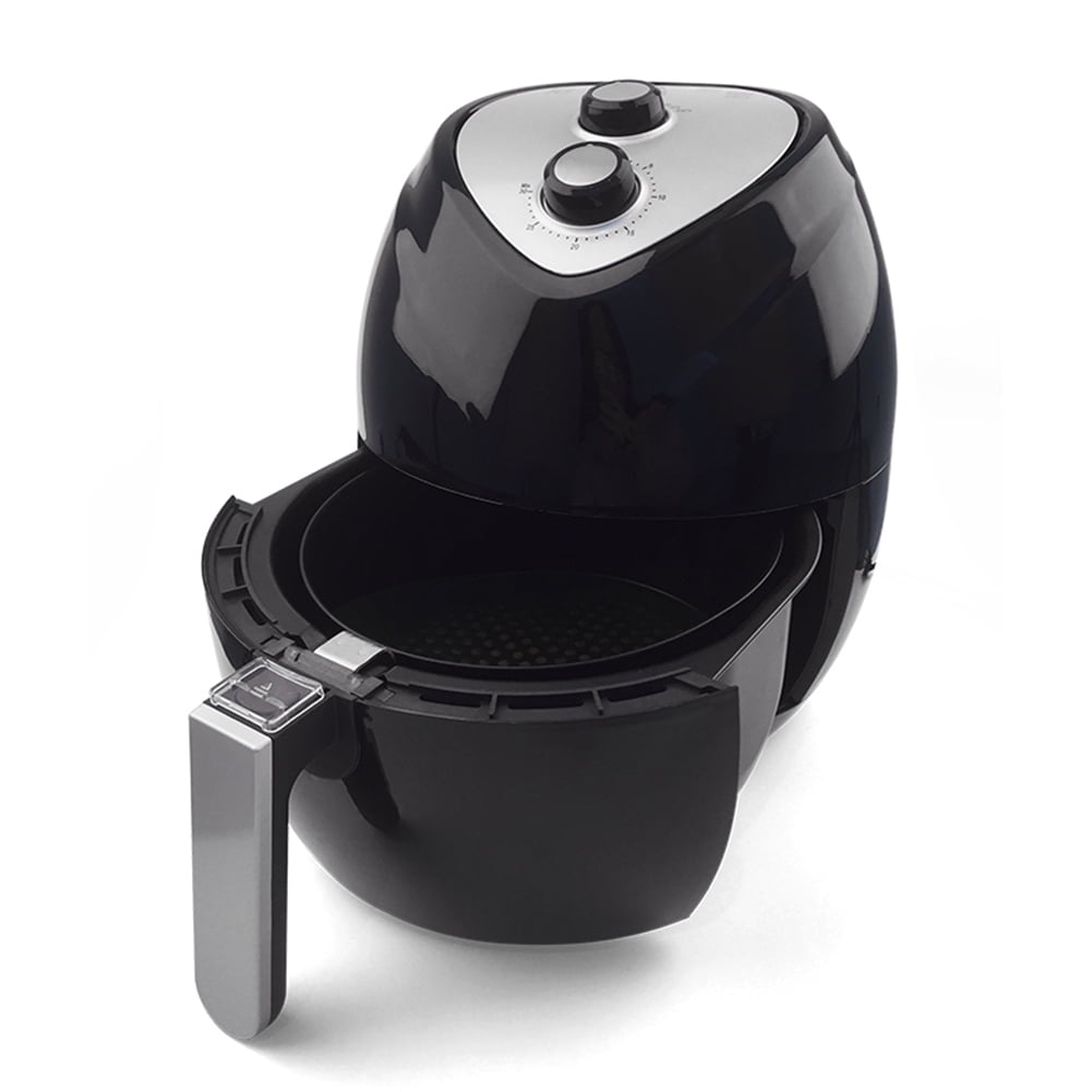 Kepooman 1500W 4.5L Airfryer, Hot Air Fryerrol, Electric Hot Air Fryers Oven, Fryer with Dual Control Temperature and Safe Basket，Black