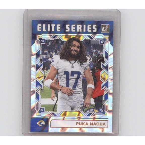 Collectible 2025 Panini Donruss Elite Series TES-PNA Puka Nacua Los Angeles Rams Football Card Los Angeles Rams NFL Football Trading Card